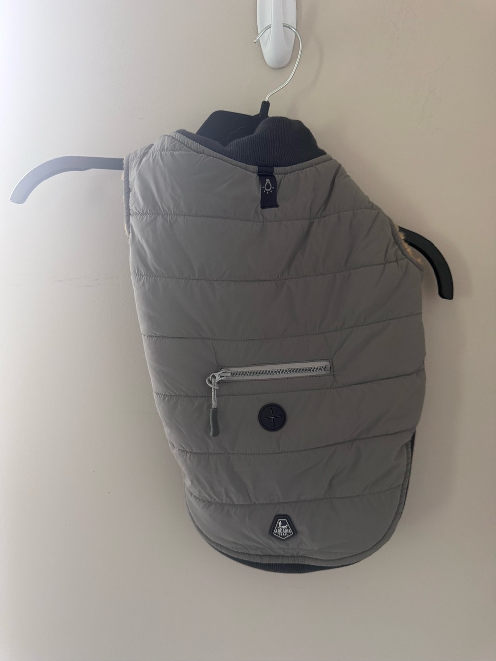 Arcadia Trail Ultra Reflective Sherpa Lined Dog Jacket Gray Coat M